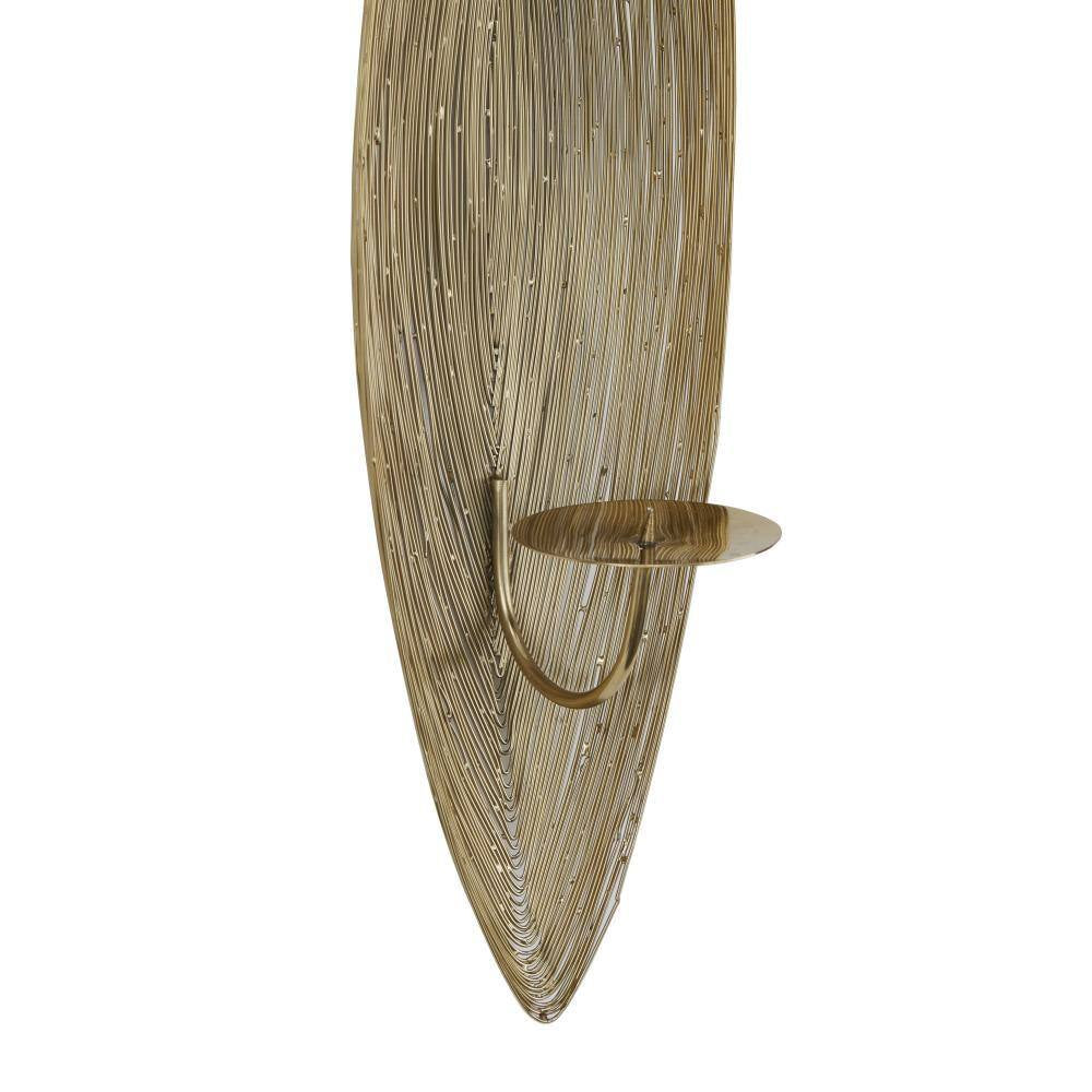 23" Brass Stainless Steel Single Candle Wall Sconce – Modern Metal Wall Lighting