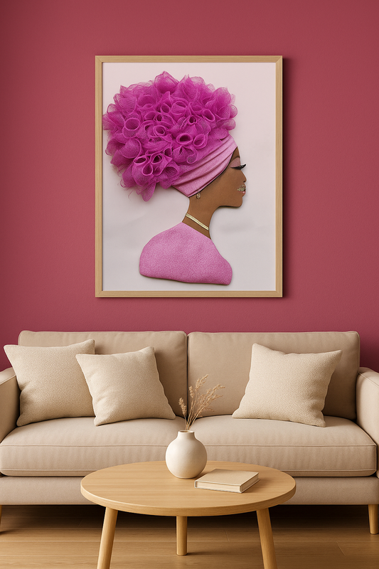 Pink Diva Silhouette Wall Art – Grace Meets Glamour