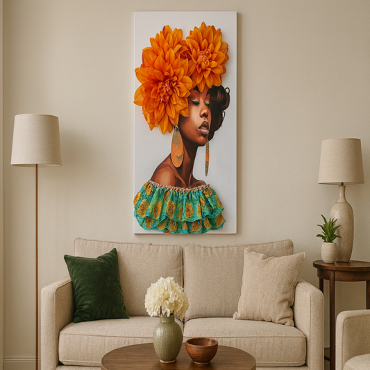 Radiance in Orange Bloom - (12x16) Diva Wall Art #21