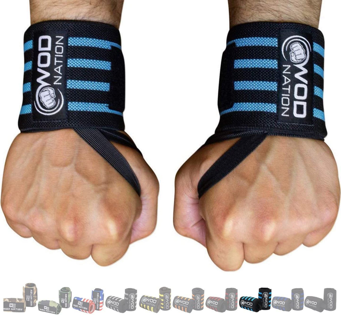 Wrist Wraps for Weightlifting, Professional Gym Wrist Straps W/Thumb Loop, Wrist Wraps for Men & Women, Wrist Support Wraps for Strength Training, Powerlifting & Bodybuilding