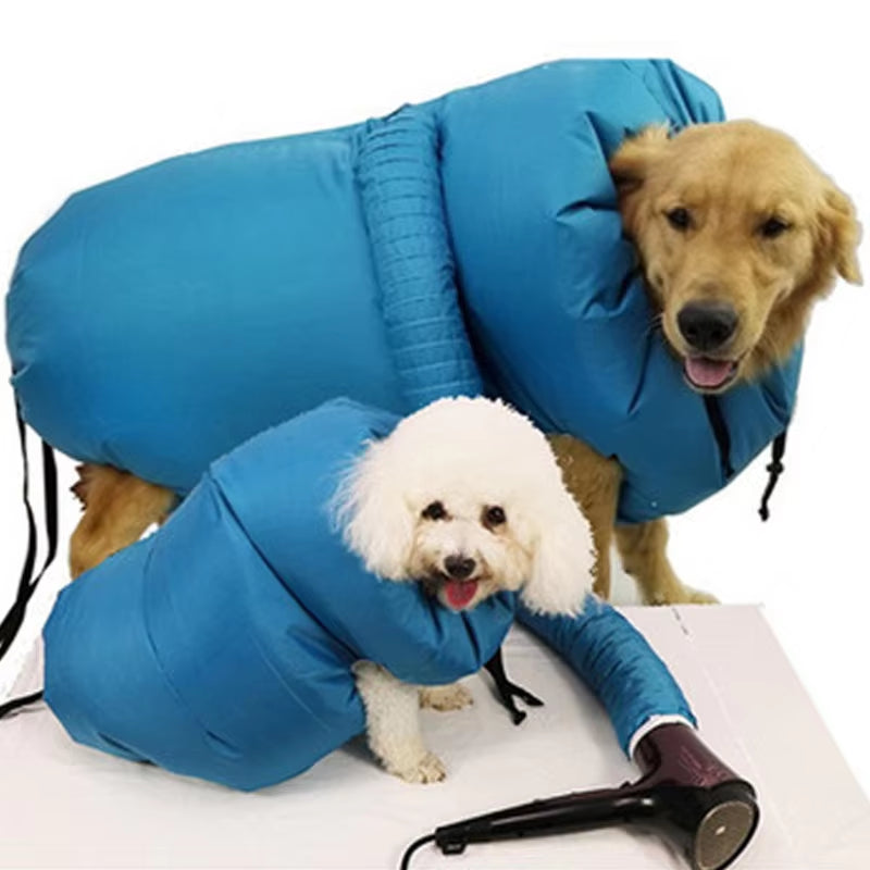 "Pet Grooming Essential: Foldable Portable Pet Drying Bag for Efficient Pet Hair Drying and Grooming"