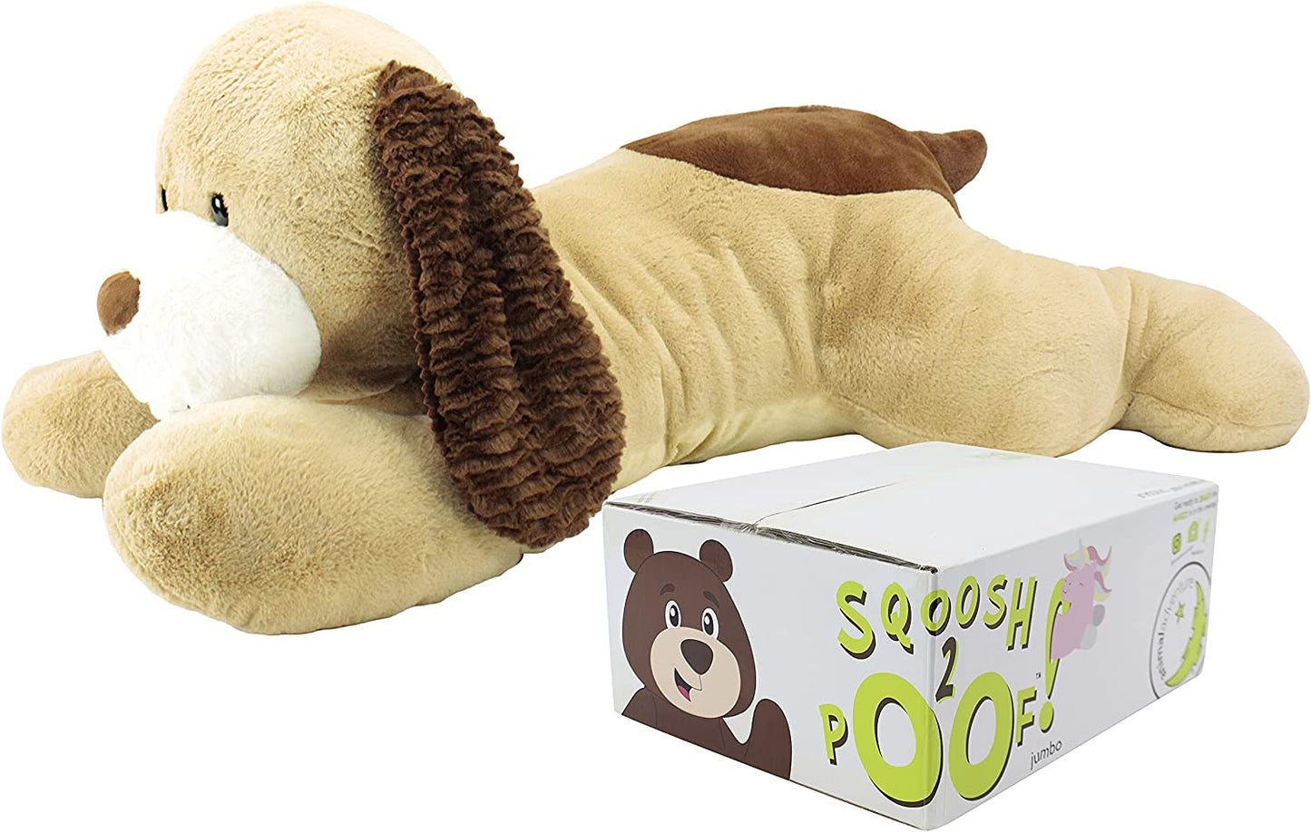 | Sqoosh2Poof Giant, Cuddly, Ultra Soft Plush Stuffed Animal with Bonus Interactive Surprise - 44" Husky