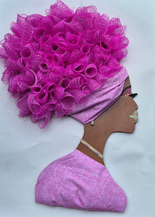 Pink Diva Silhouette Wall Art – Grace Meets Glamour